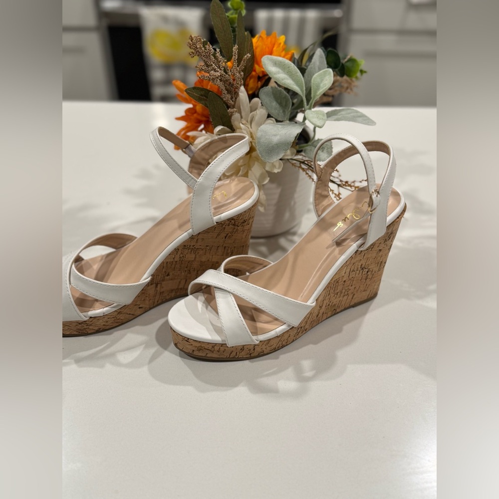 Lulu's White Strappy Platform Sandals - Picture 2 of 5